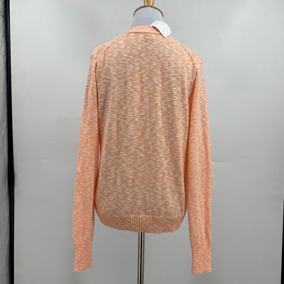 J Crew Sweater Women S Small Creamsicle Beach Cardigan Loose Knit Slouchy Pocket - Picture 4 of 10